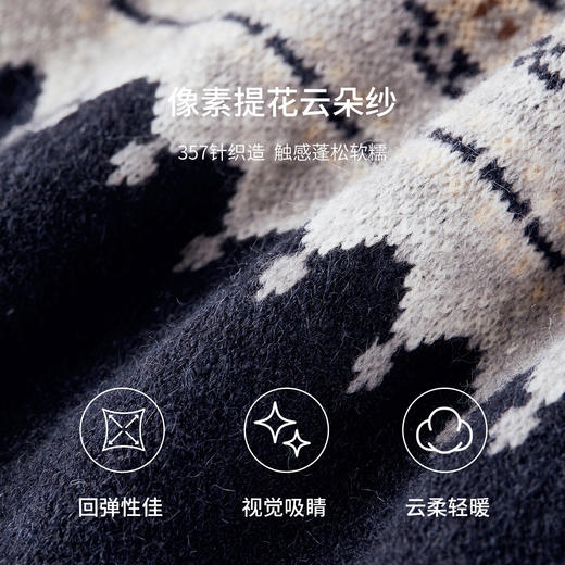 【内购】【外穿/内搭】通勤费尔岛撞色提花V领宽松显瘦弹力毛织马夹-W54JB3648 商品图4