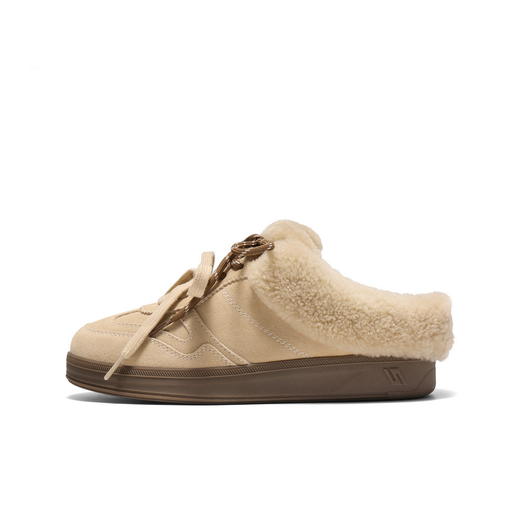 BF楼百丽复古毛毛厚底穆勒德训鞋子2025冬季可外穿包头拖女E6E1DDH5 商品图2