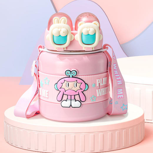  【双盖双饮，快乐加倍】新款316不锈钢儿童保温杯🔥，大容量防摔设计，时尚便携出行神器！ 商品图8