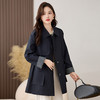 HR ZYF8887松弛感洋气减龄撞色袖宽松收腰显瘦简约纯色气质风衣外套 商品缩略图1