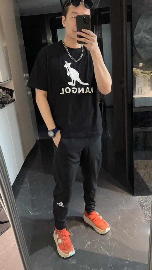 a迪纯色Logo束脚运动裤波哥M，蕾姐穿S 商品图5