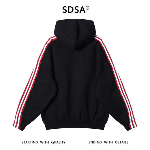 5029SDSA男士秋冬新款痞帅男装韩版潮牌侧边织带连帽卫衣时尚宽松上衣 商品图5