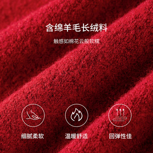 【内购】【含绵羊毛】优雅通勤V领贝壳扣簇状珠片花软糯弹力长袖开衫毛衣-W53EB3381 商品图4