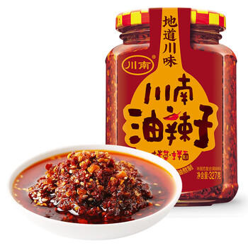 川南油辣子327g 辣椒酱辣椒油红油辣椒凉拌菜调味料调味品 商品图0
