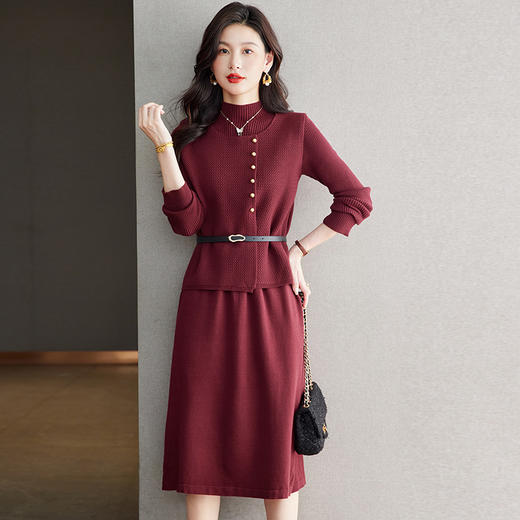 M2750-198针织衫马甲两件套装裙女士秋冬2025新款春秋高级感减龄穿搭一整套 商品图0