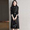 M2751-198针织马甲连衣裙女两件套装2025秋冬新款高级感毛衣裙配大衣中长裙 商品缩略图2