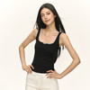 Ariseism 美式复古设计感黑色基础吊带背心女夏季新款修身上衣 商品缩略图3