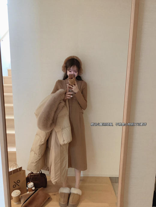 金蘑菇菇  法颂 背带裙套组/ 显瘦微宽松直筒背带裙 商品图8