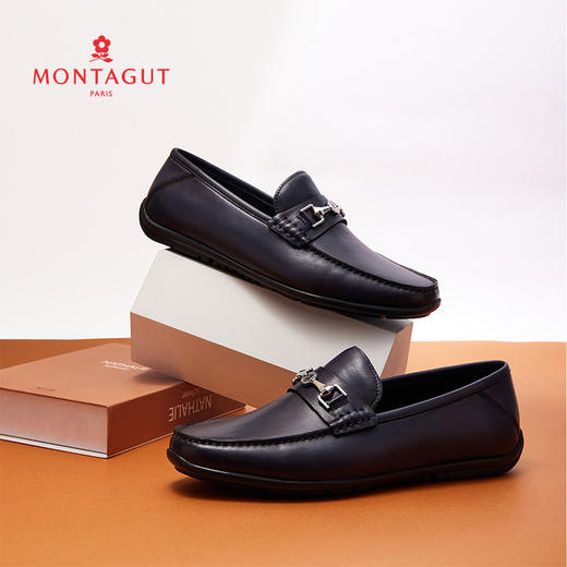 梦特娇男士经典商务一脚蹬真皮爸爸鞋牛皮乐福鞋舒适开车鞋商务男鞋 商品图9