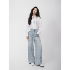 COCO ZONE 100棉高级感镂空立领单排扣衬衫ACD2A0264