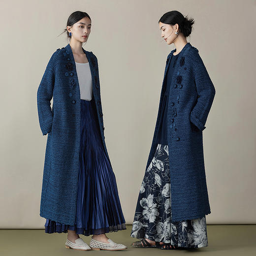 【林栖设计小店】【手工钩花】纯棉毛织外套优雅花边2025秋冬新款毛衣女1954077 商品图2