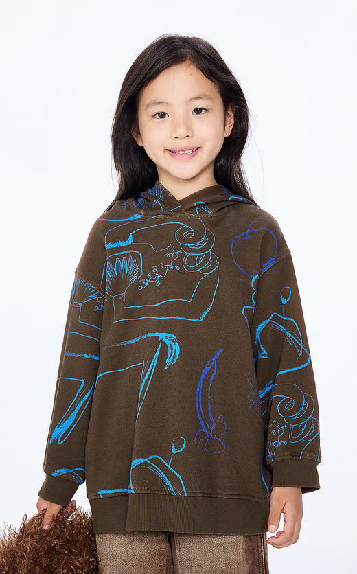 jnby  25年秋款  连帽套头卫衣  1P9410450 商品图3