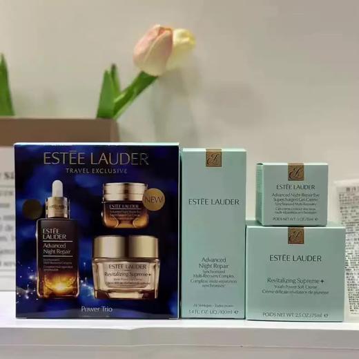 【送礼袋】雅诗兰黛挚爱三件套（小棕瓶精华100ml+面霜清爽型75ml+小棕瓶眼霜15ml） 香港直邮 商品图4