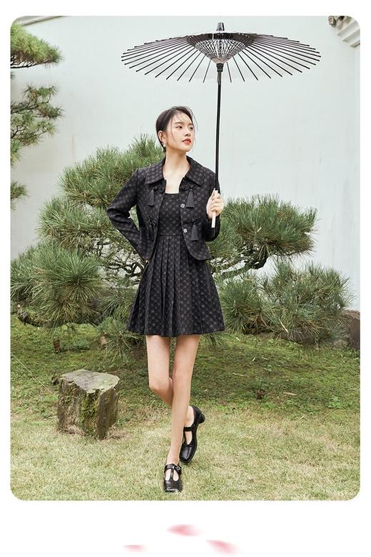 香影 设计感小众短款外套吊带连衣裙套装 17111 商品图1