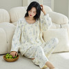 睡衣女春秋季开衫纯棉长袖长裤蕾丝甜美可爱可外穿女士家居服套装 商品缩略图3