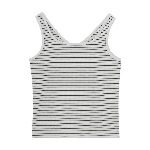 佐丹奴女装SS25商场新款【冰冰系列】【SORONA】系列弹力保型面料条纹V领背心05325242 商品图6