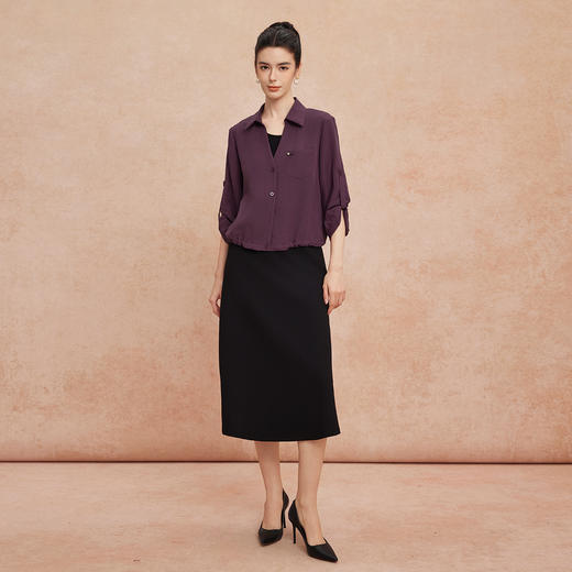 QG802斯尔丽25新款高级感宽松衬衫搭吊带连衣裙女士套装商务休闲套装 商品图0
