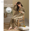 可人儿春秋季带胸垫奥力棉女士长袖长裤睡衣可外出纯棉家居服套装 商品缩略图0