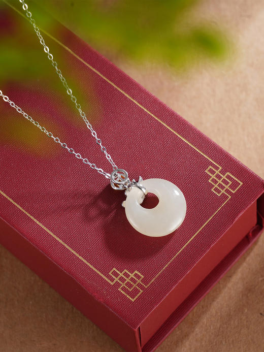 子佩集S925银【神龙水岸】套链【DZ06112】纯银古法银项链平安扣镀金2509 商品图2