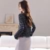 J6881圆领流苏条纹打底衫女内搭2025春秋新款宽松针织衫薄款外穿毛衣 商品缩略图2