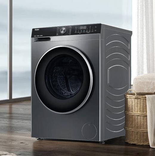 海尔（Haier）滚筒洗衣机直驱全自动10KG 超薄平嵌 智投1.1高洗净比双喷淋高温洗六维减震EG100BD59S 商品图0