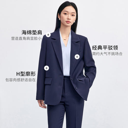 【内购】尚都比拉面试西装外套女职业正装通勤职场穿搭西装九分小脚裤套装-153ZE8815Z 商品图2