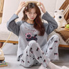 家居服新款学生可爱带胸垫睡衣女秋季套头长袖长裤甜美少女格子卡通可外穿秋冬家居服 商品缩略图9