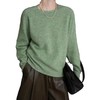 羊毛羊绒高奢！2025拉绒羊毛羊绒衫柔软不扎岛精无缝圆领针织衫上衣女秋 商品缩略图4