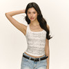 Ariseism 美式复古设计感白色满印字母背心女夏季新款上衣 商品缩略图2