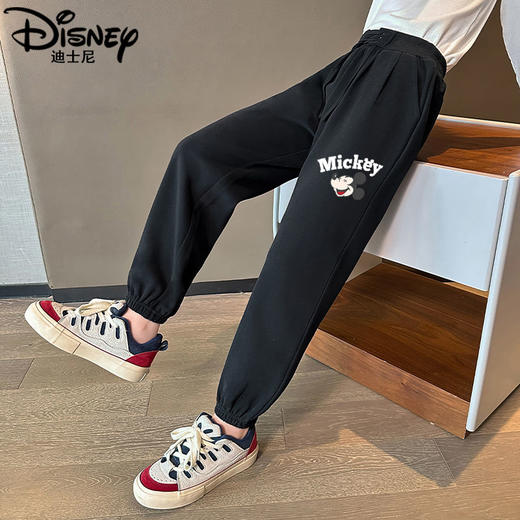 迪士尼女童裤子春秋外穿2025新款儿童运动裤春季休闲卫裤大童长裤 商品图3
