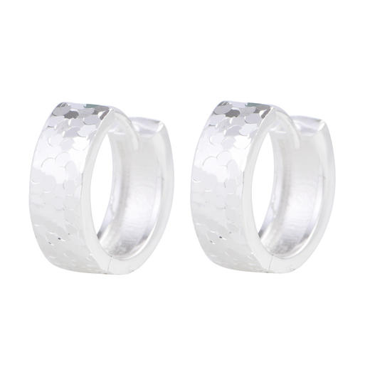 【弦上春雪】S925银碎碎冰素银耳圈耳饰【SCH-SY33311】 商品图4