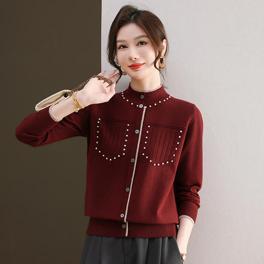 FCY FQ88731半高领长袖针织衫宽松休闲上衣洋气 商品图1