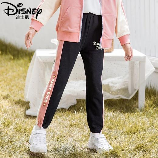 迪士尼女大童裤子春季2025新款洋气女童运动裤春秋儿童休闲裤春装 商品图0