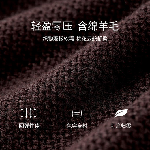 【内购】【穿三季】简约通勤V领麻花绞花肌理宽松显瘦含绵羊毛马夹-W53JB4041 商品图4