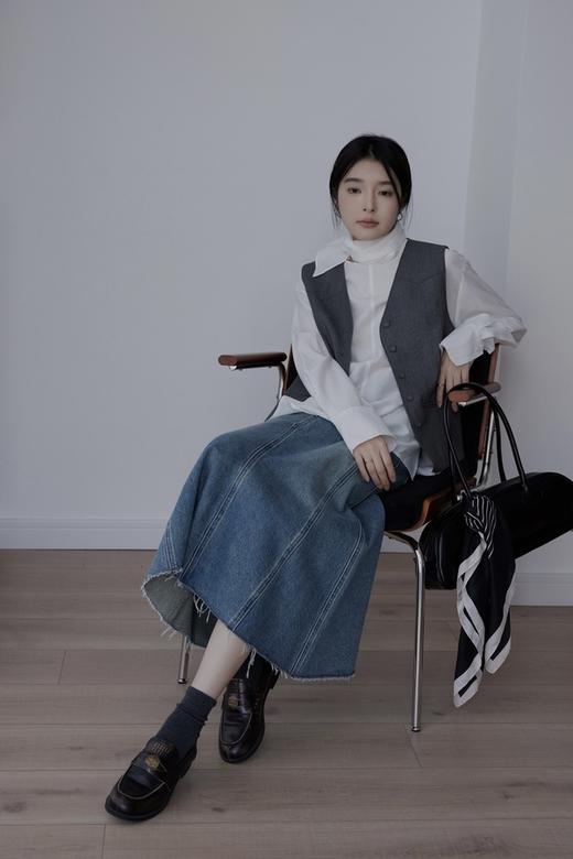 LNNNS 长款复古百搭牛仔半裙 20819 商品图1