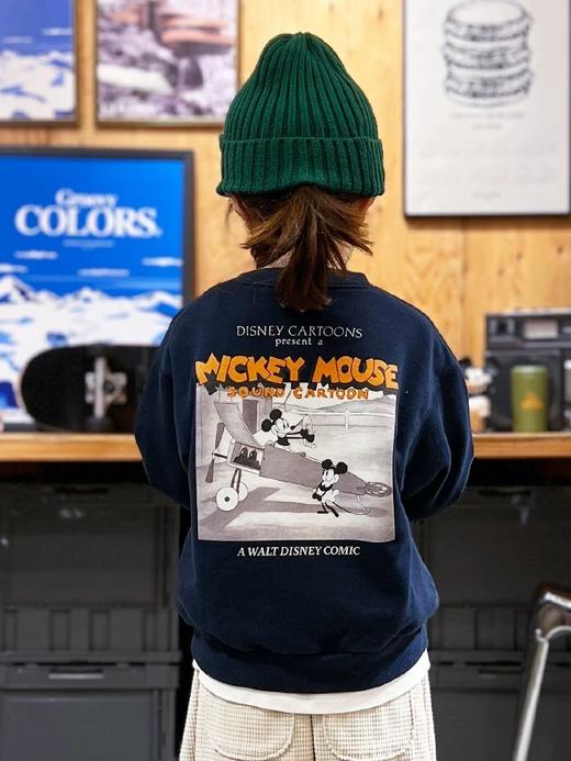 2025秋季男女儿童日系复古联名卡通老鼠背后印花1928圆领卫衣 商品图3