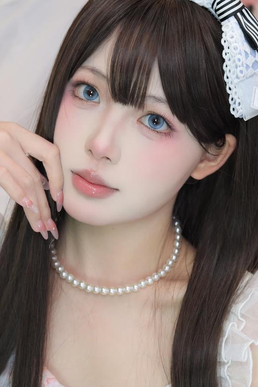 Kikicon旗下 ·月桂石英&奶盐蓝莓  14.2mm白狮参考着色中大直径｜月抛2片 商品图11