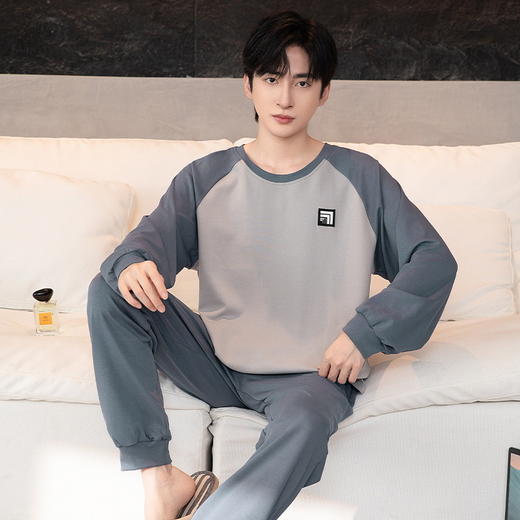 春秋新款睡衣男士棉质套头长袖长裤高级感青少年可外穿家居服新款新品 商品图10