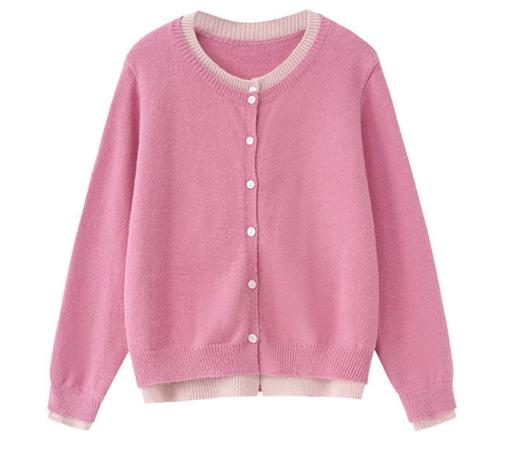 老米优品🎈秋日叠搭feel《Miu式美学假两件针织衫》包芯纱软糯温暖，百搭又别致~ 商品图2