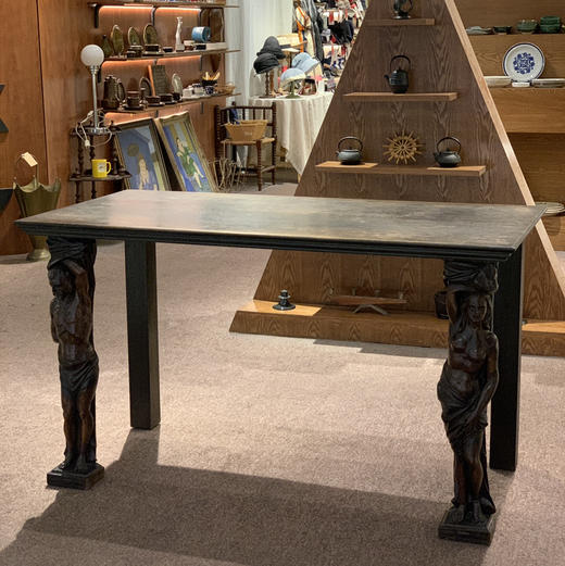 1820s法国古董雕刻桌 文艺复兴风格 橡木 商品图0