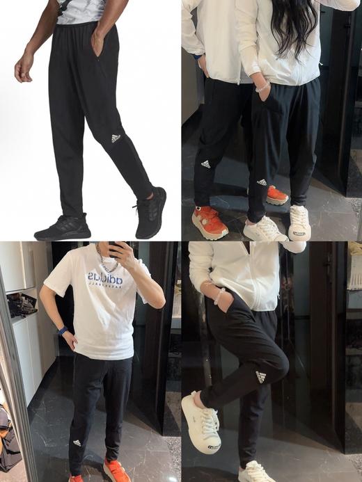 a迪纯色Logo束脚运动裤波哥M，蕾姐穿S 商品图0