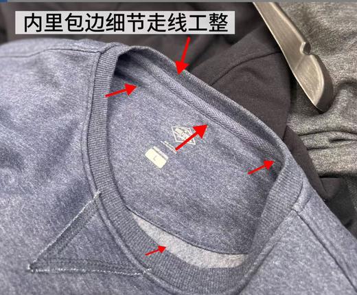 春秋百搭圆领纯色卫衣男女同款休闲套头上衣 商品图2