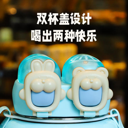  【双盖双饮，快乐加倍】新款316不锈钢儿童保温杯🔥，大容量防摔设计，时尚便携出行神器！ 商品图2