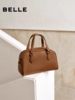 BF楼百丽反绒麂皮包包女2025牛皮手提单肩斜挎保龄球波士顿包BL861DX5 商品缩略图1
