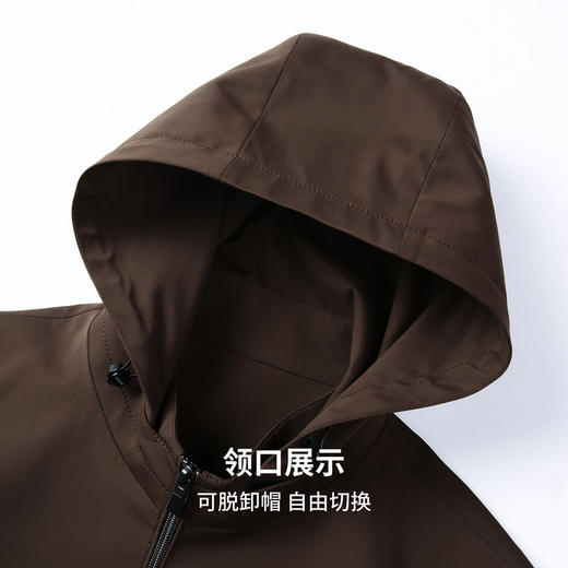 圣得西男士连帽舒适百搭夹克2025秋季新款通勤易打理质感垂顺外套 商品图6