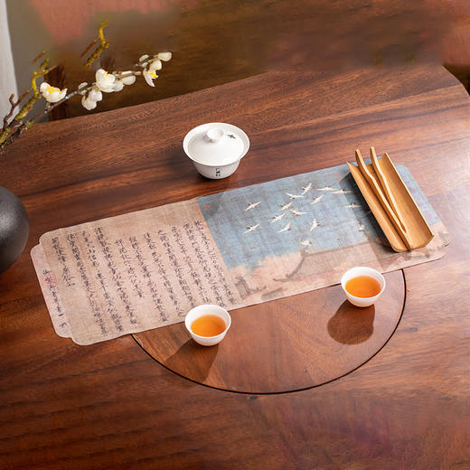 瑞鹤图茶席双面50*20cm 商品图1