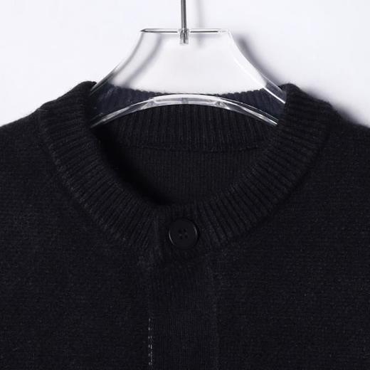 SDSA男士秋冬新款痞帅男装美式拼接纽扣圆领针织衫休闲慵懒风毛衣 商品图2