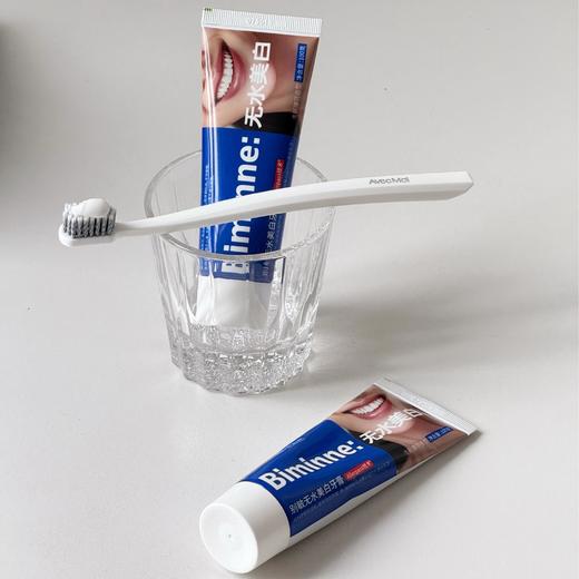 【牙膏界的“烟酰胺”】Biminne别敏无水美白牙膏 无水热感配方 含密集美白粒子 去渍修复亮白多效合一 100克/支 商品图3