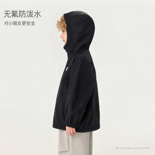 【无氟防泼水】马克珍妮男童加绒防风软壳外套2025年秋冬新款551350 商品图2