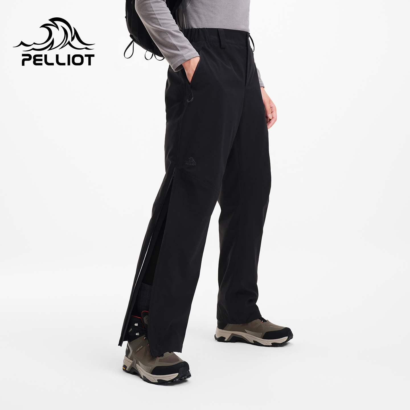 【山壳  羽绒版】伯希和户外硬壳冲锋裤男2025新款压胶登山裤女